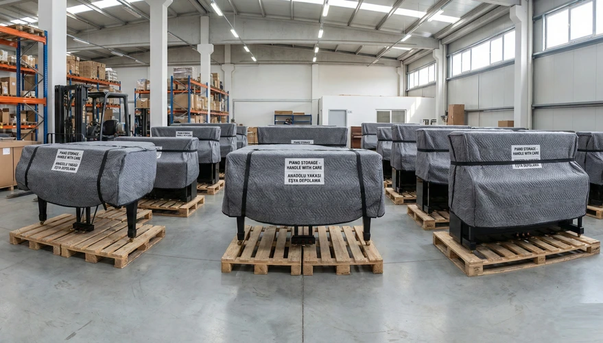 İklim kontrollü piyano depolama alanı